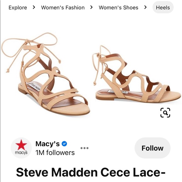 Steve Madden Cece Lace Up Sandals - Picture 2 of 7
